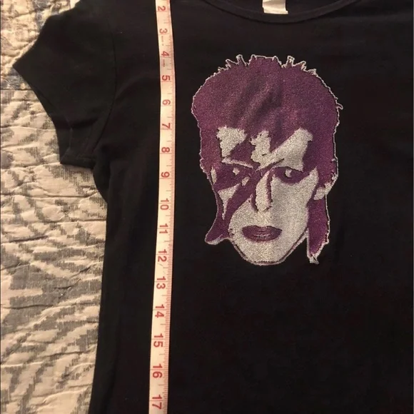 Vintage David Bowie glitter tee.